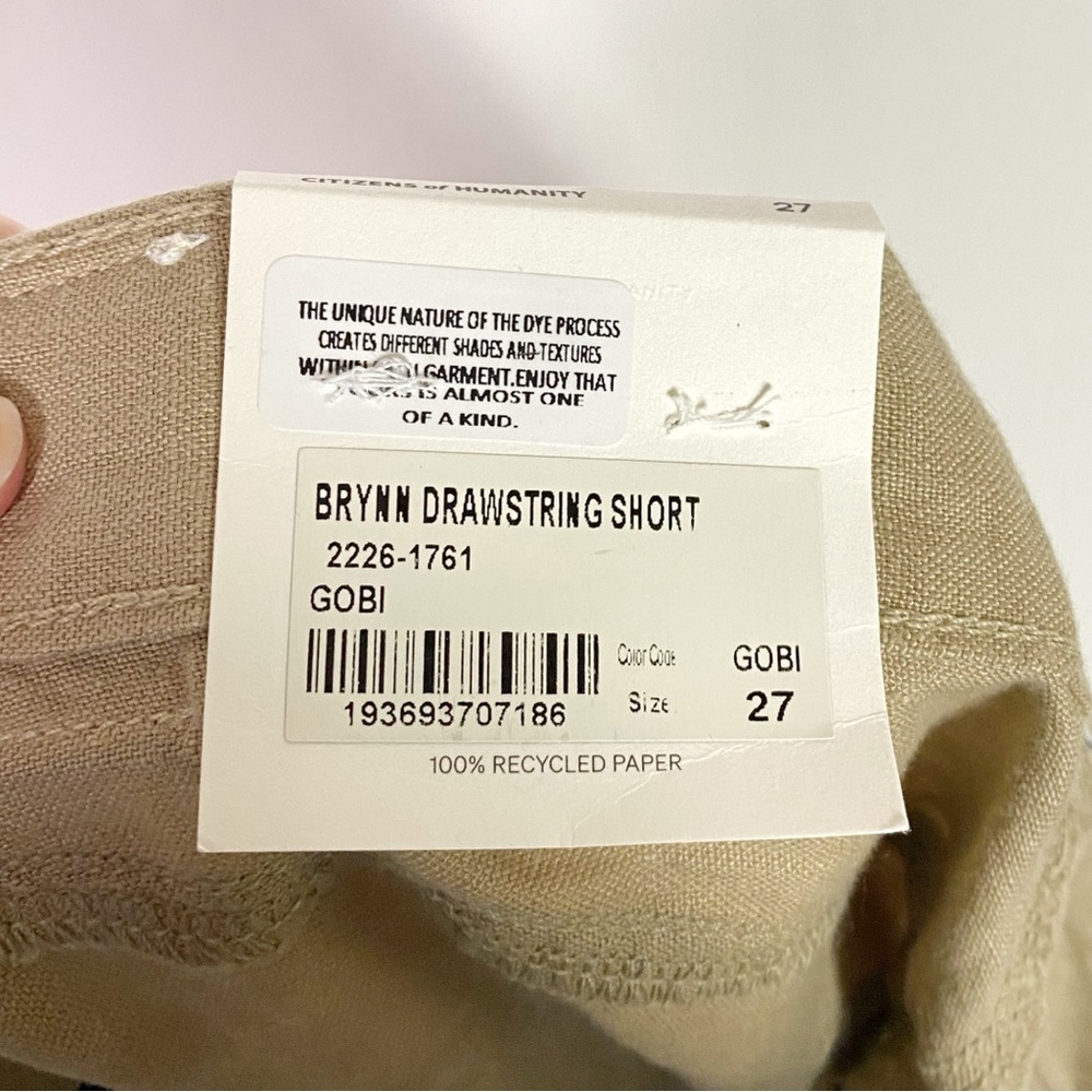 Citizens of Humanity Brynn Drawstring Linen Shorts - Picture 6 of 7